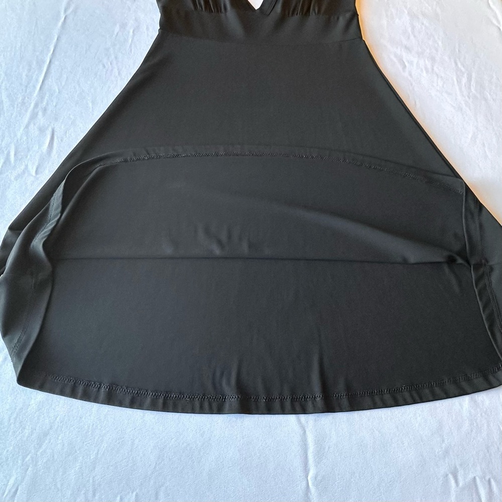 Zoey Beth Womens Dress Black Deep V Neck Short Sleeve A-Line Stretch Size Small - Picture 14 of 15